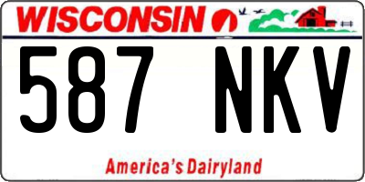 WI license plate 587NKV