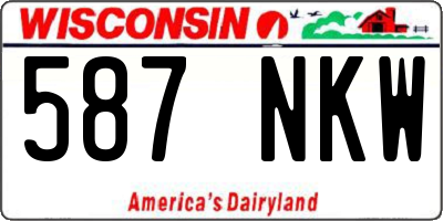 WI license plate 587NKW