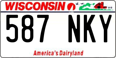 WI license plate 587NKY