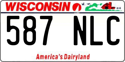 WI license plate 587NLC