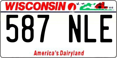 WI license plate 587NLE