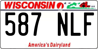 WI license plate 587NLF