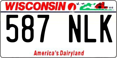 WI license plate 587NLK