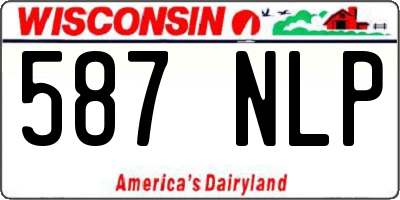 WI license plate 587NLP