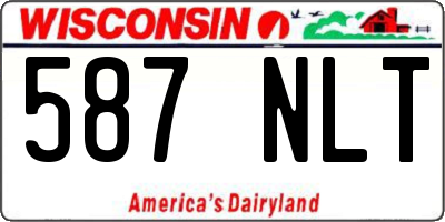 WI license plate 587NLT