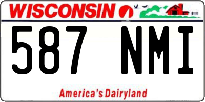 WI license plate 587NMI