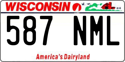 WI license plate 587NML