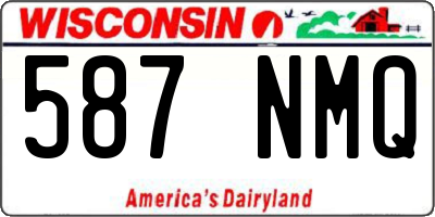 WI license plate 587NMQ