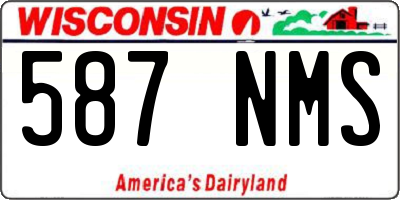 WI license plate 587NMS