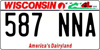 WI license plate 587NNA