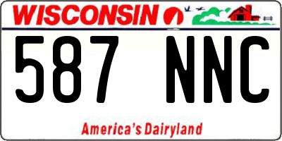 WI license plate 587NNC