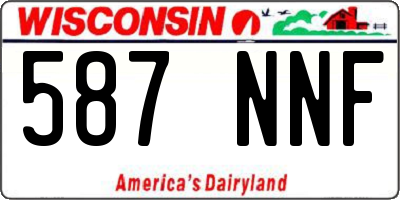 WI license plate 587NNF