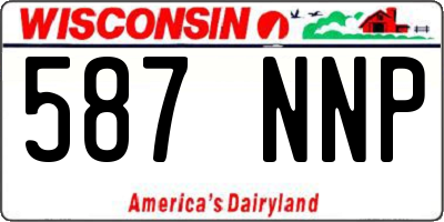 WI license plate 587NNP