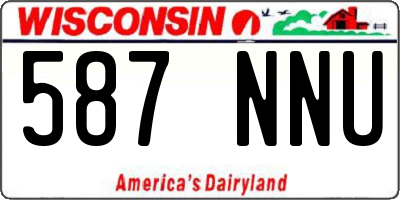 WI license plate 587NNU