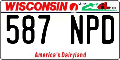 WI license plate 587NPD
