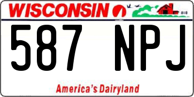 WI license plate 587NPJ