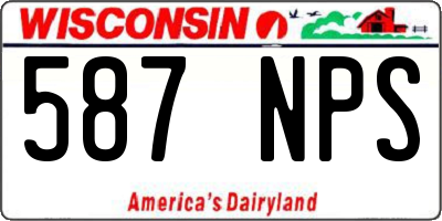 WI license plate 587NPS