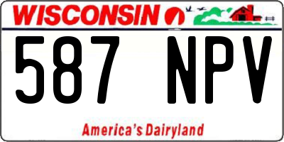 WI license plate 587NPV