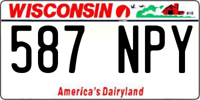 WI license plate 587NPY