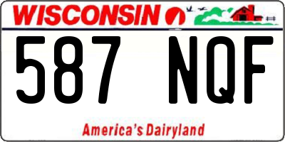WI license plate 587NQF