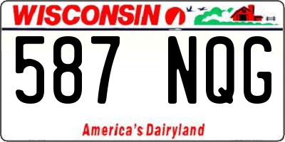 WI license plate 587NQG