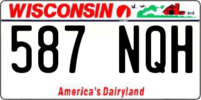 WI license plate 587NQH