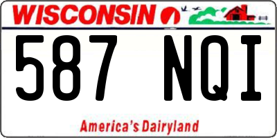 WI license plate 587NQI