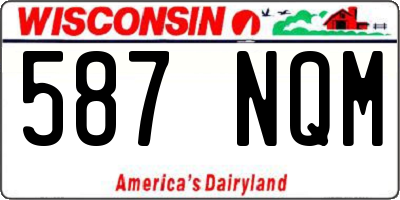 WI license plate 587NQM