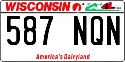 WI license plate 587NQN