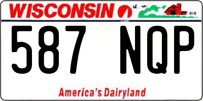 WI license plate 587NQP