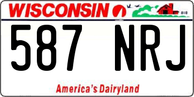 WI license plate 587NRJ