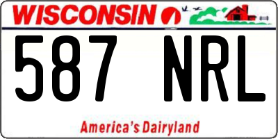 WI license plate 587NRL