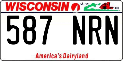 WI license plate 587NRN