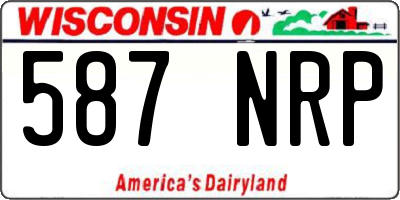 WI license plate 587NRP