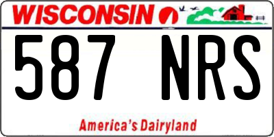 WI license plate 587NRS