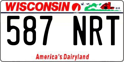 WI license plate 587NRT