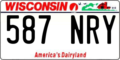 WI license plate 587NRY