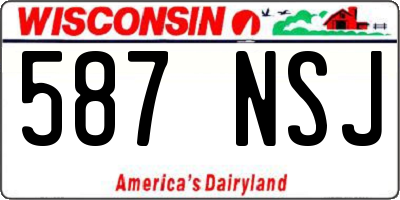 WI license plate 587NSJ