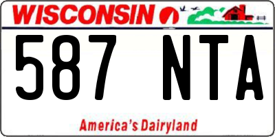 WI license plate 587NTA