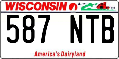 WI license plate 587NTB
