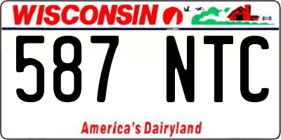 WI license plate 587NTC