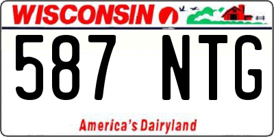 WI license plate 587NTG