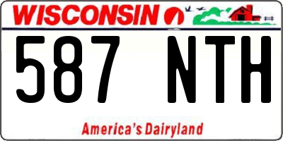WI license plate 587NTH