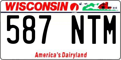 WI license plate 587NTM