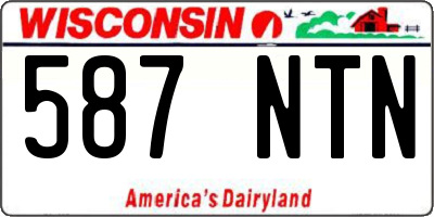 WI license plate 587NTN