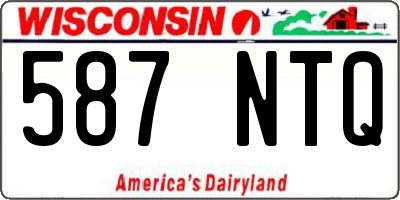 WI license plate 587NTQ