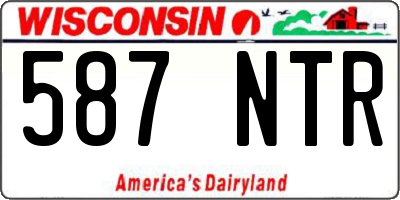WI license plate 587NTR