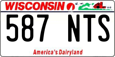 WI license plate 587NTS