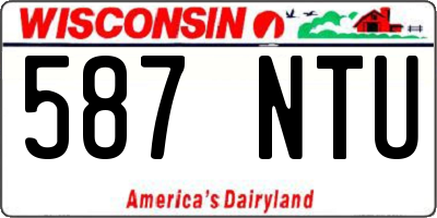 WI license plate 587NTU