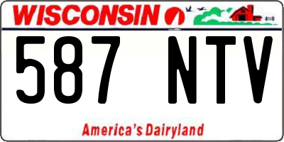 WI license plate 587NTV